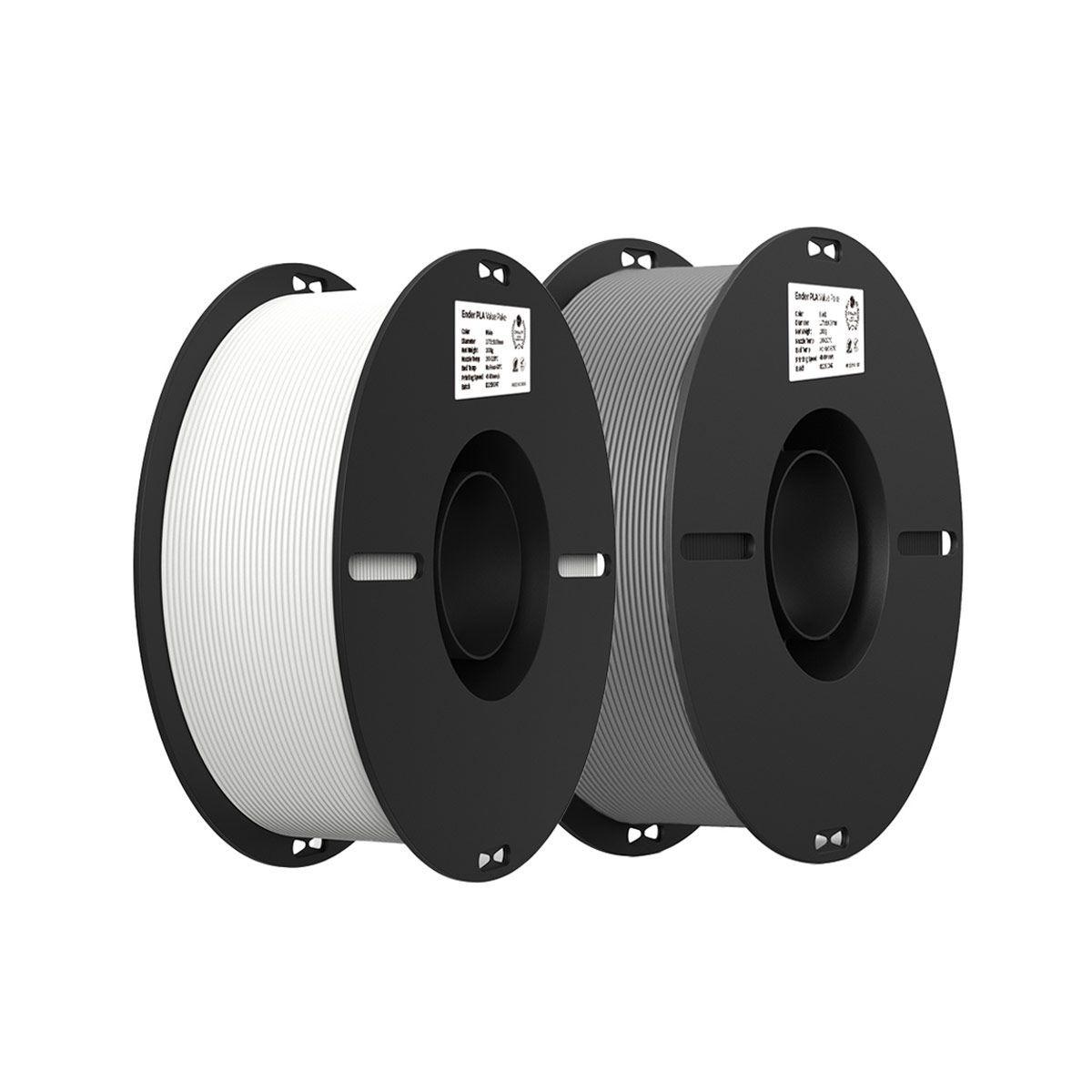 Creality 3D Νήμα Ender-PLA - 1 Λευκό & 1 Γκρι Creality 3D Νήμα Ender-PLA - 1 Λευκό & 1 Γκρι