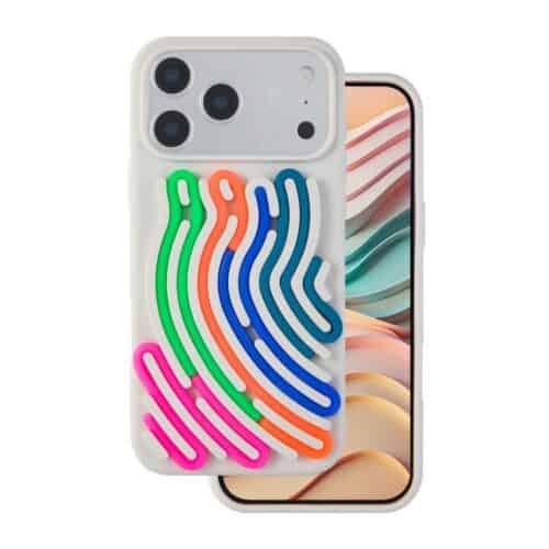 Θήκη Σιλικόνης Iphone 17 Pro DIY Snake Μπεζ