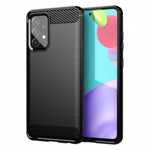 Θήκη Σιλικόνης Samsung Galaxy A72 5G Carbon Μαύρη