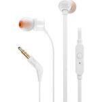 JBL T110E InEar Universal Headphones 1-button Mic-Remote (White) - Image 2