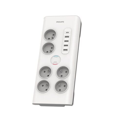 Philips Πολύπριζο 6 θέσεων με USB-C & USB-A